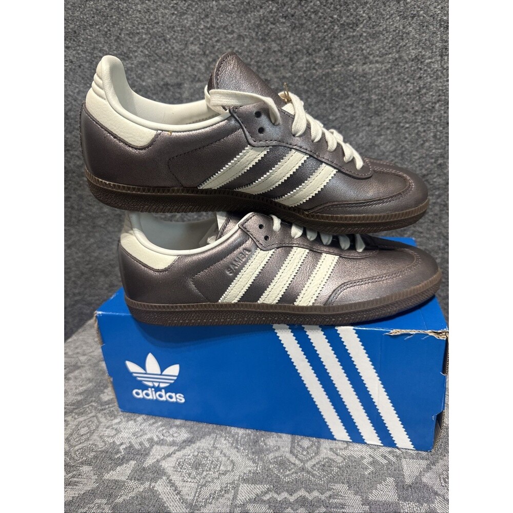 2024 Adidas Samba OG Metallic Purple Gum Womens Sneakers JI4219 7.5 - Picture 6 of 13